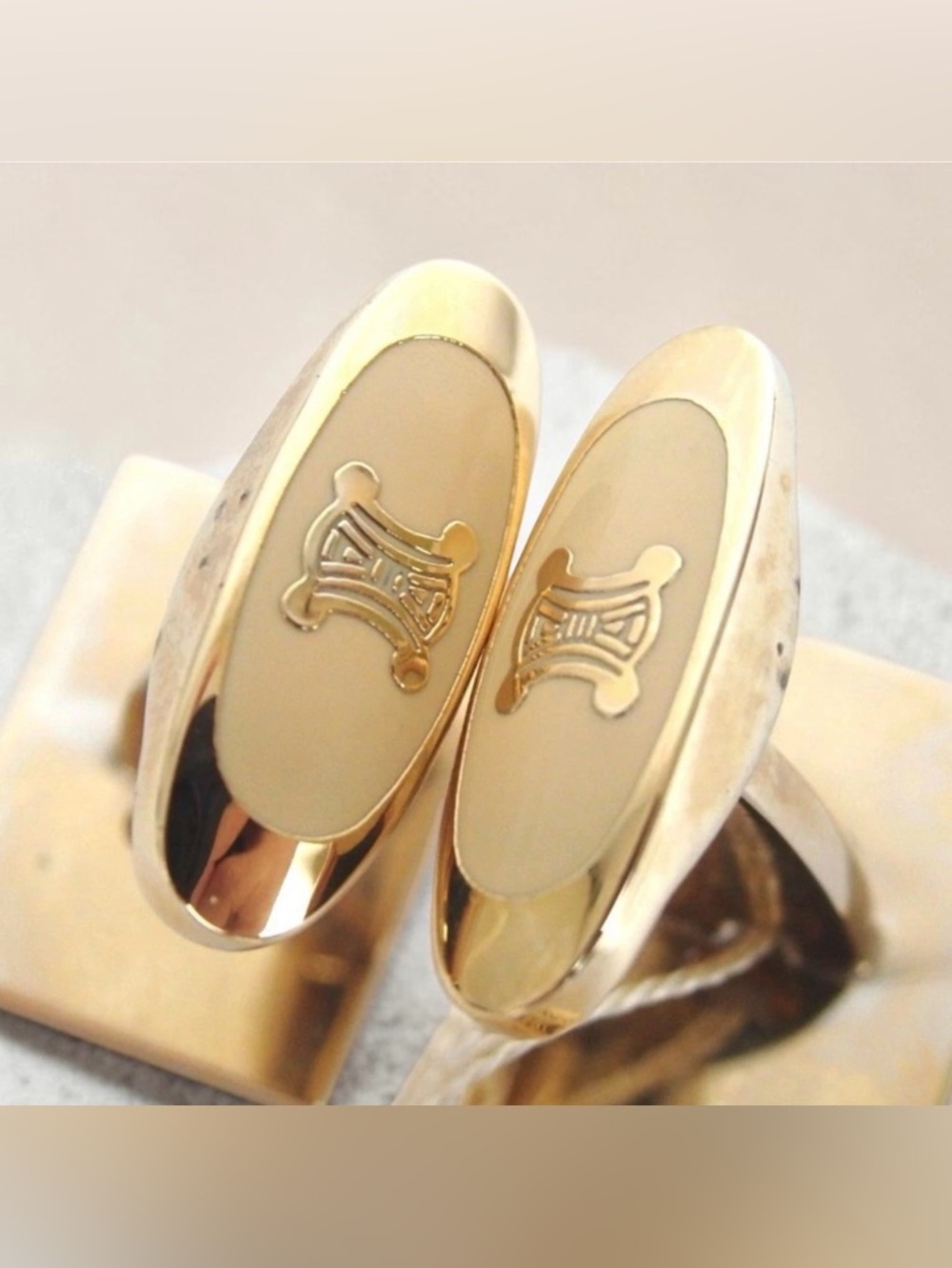 Celine Triomphe Two-Tone Cufflinks ✨🤩 - Picture 7 of 10